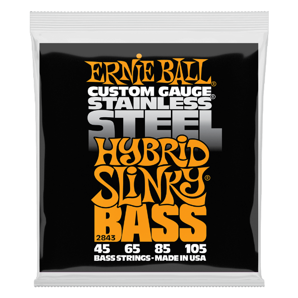 Ernie Ball P02843 Hybrid Slinky Stainless Steel Bass 45-105