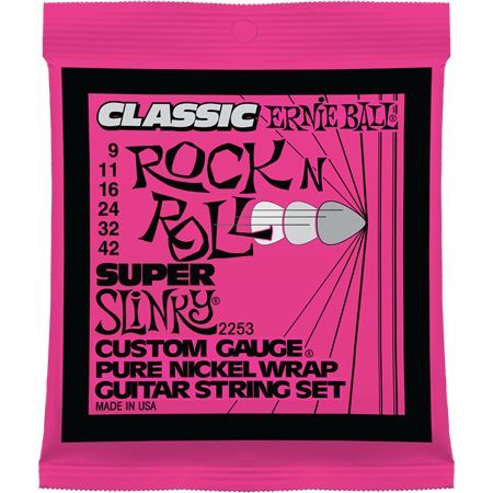 Ernie Ball P02253 Super Slinky Classic Pure Nickel 9-42