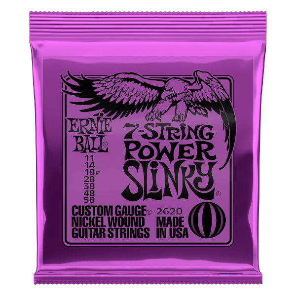 Ernie Ball P02620 Nickel Wound Slinky Power Slinky 7-String 11-58