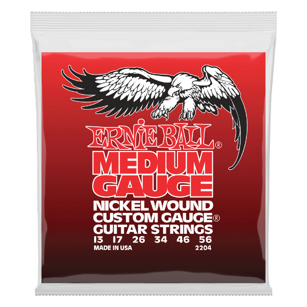 Ernie Ball P02204 Nickel Wound Custom Gauge MEDIUM 13-56