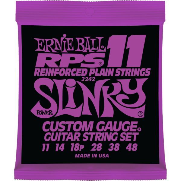 Ernie Ball P02242 RPS-11 Power Slinky Nickel Wound RPS Reinforced Plain 11-48