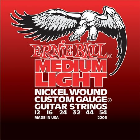 Ernie Ball P02206 Medium Light Nickel Wound 12-54