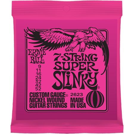 Ernie Ball P02623 7-string Super Slinky Nickel Wound 9-52