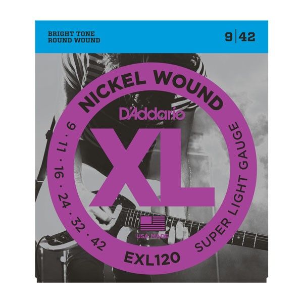 D`ADDARIO EXL120 Super Light Nickel Wound 9-42