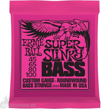 Ernie Ball P02834 Super Stainless Steel Bass 45-100