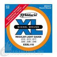 D`ADDARIO ESXL-110 Nickel Wound, Regular Light, Double BallEnd, 10-46