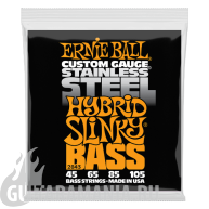 Ernie Ball P02843 Hybrid Slinky Stainless Steel Bass 45-105