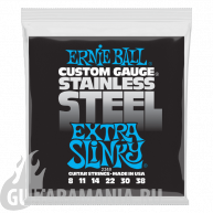 Ernie Ball P02249 STAINLESS STEEL Extra Slinky 8-38