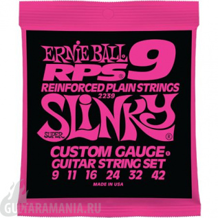 Ernie Ball P02239 RPS-9 Super Slinky Nickel Wound RPS Reinforced Plain 9-42