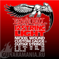 Ernie Ball P02233 12-String Light Electric Nickel Wound 9-9. 46-26.