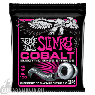 Ernie Ball P02734 Super Slinky Cobalt Bass 45-100
