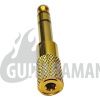 3.5mm Female to 6.35mm Stereo Audio Jack Adaptor Gold