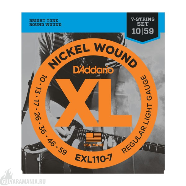 D`ADDARIO EXL110-7 Regular Light Nickel Wound 10-59