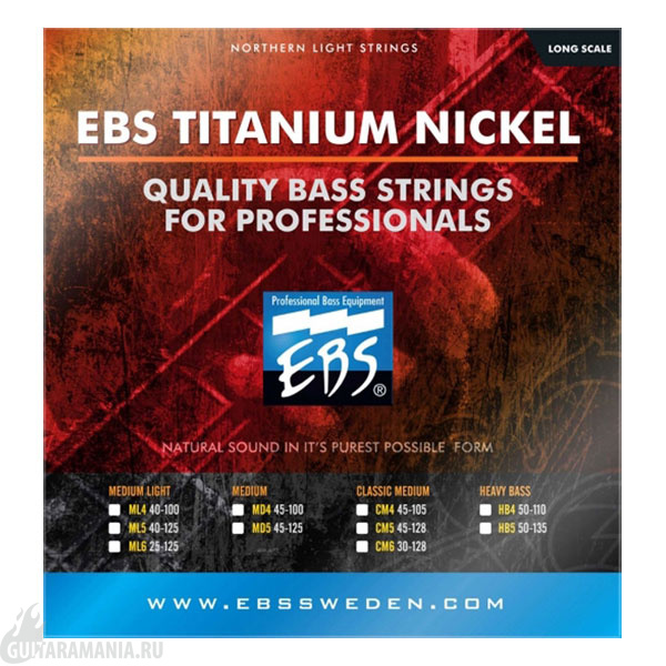 EBS Titanium Nickel Strings TN-MD5 45-125
