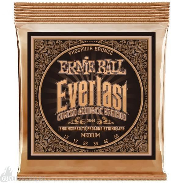 Ernie Ball P02544 Everlast Coated Phosphor Bronze Medium 13-56