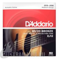 D`ADDARIO EJ12 80/20 BRONZE Medium Gauge 13-56