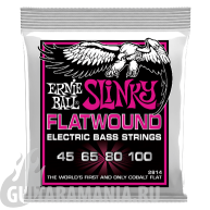 Ernie Ball P02814 Super Slinky Flatwound Bass 45-100