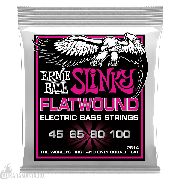 Ernie Ball P02814 Super Slinky Flatwound Bass 45-100