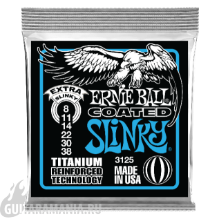 Ernie Ball P03125 RPS Coated Titanium Extra Slinky 8-38