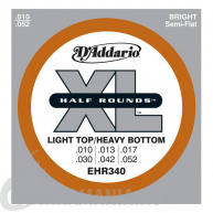 D`ADDARIO EHR340 Half Rounds, Light Top/Heavy Bottom, 10-52