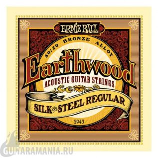 Ernie Ball P02043 Earthwood 80/20 Bronze Silk & Regular 13-56