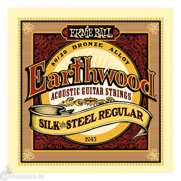 Ernie Ball P02043 Earthwood 80/20 Bronze Silk & Regular 13-56