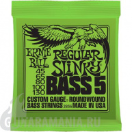 Ernie Ball P02836 REGULAR SLINKY 5-STRING BASS NICKEL WOUND 45-130