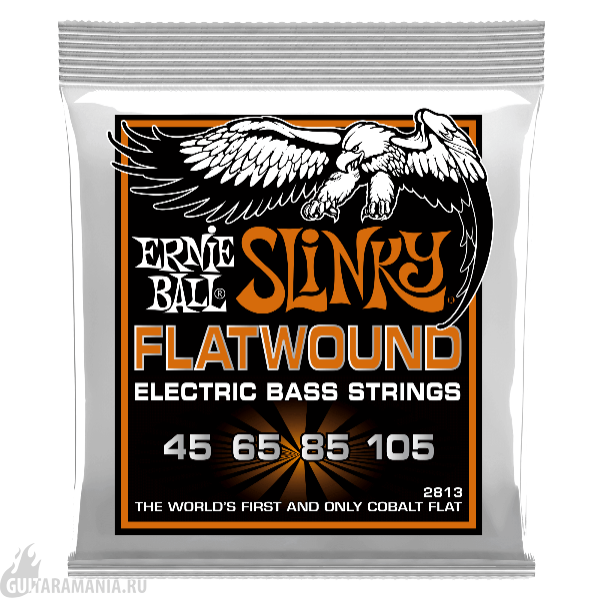 Ernie Ball P02813 Hybrid Slinky Flatwound Bass 45-105