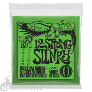 Ernie Ball P02230 12-String Nickel Wound Slinky 8-8. 40-22