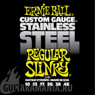 Ernie Ball P02246 Stainless Steel Regular Slinky 10-46