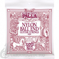 Ernie Ball P02409 ERNESTO PALLA NYLON CLASSICAL BLACK & GOLD BALL END 28-42