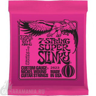 Ernie Ball P02623 7-string Super Slinky Nickel Wound 9-52