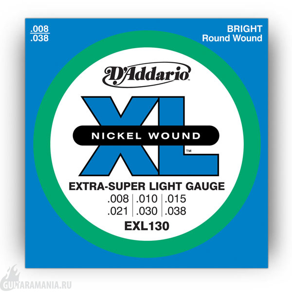 D`ADDARIO EXL130 Extra-Super Light Nickel Wound 8-38