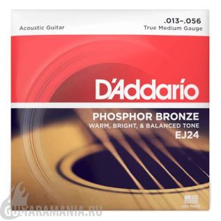 D`ADDARIO EJ24 Phosphor Bronze, True Medium 13-56